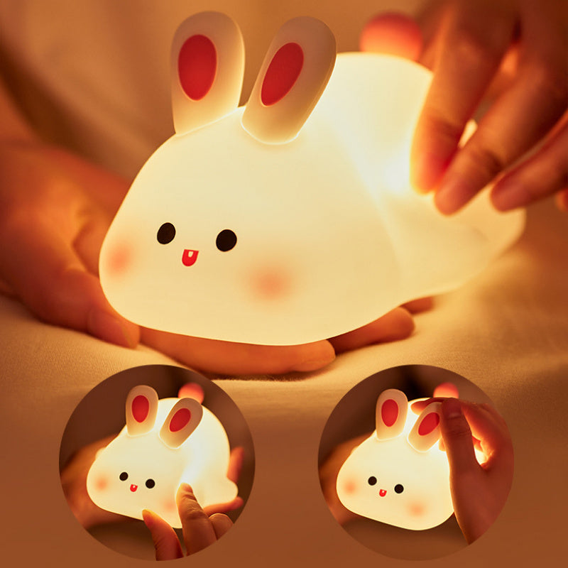 Cute lying rabbit lamp
