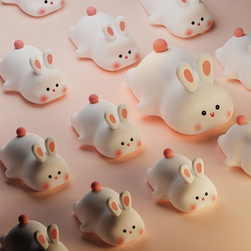 Cute lying rabbit lamp