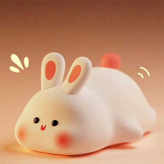 Cute lying rabbit lamp